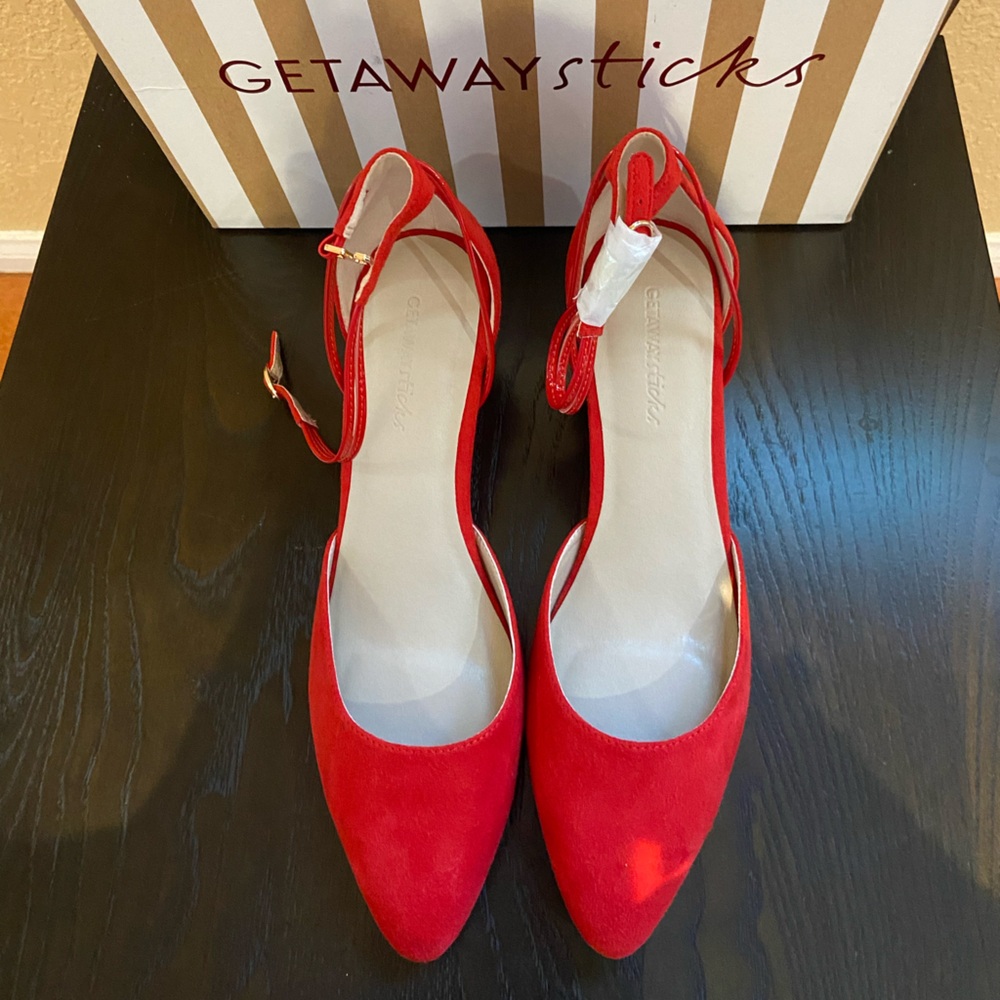 NEW!!! GETAWAY STICKS RED WEDGE - Picture 5 of 11